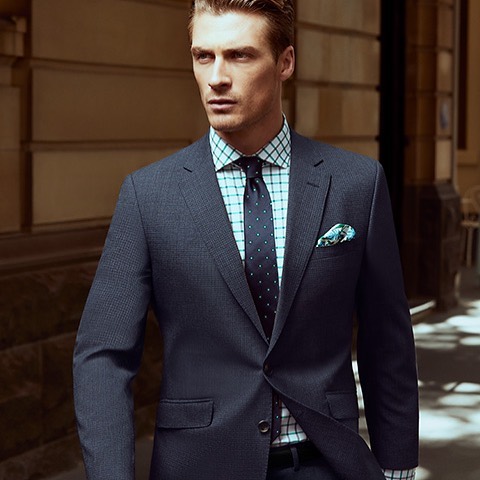 Business Suit Single Breasted Notch Lapel