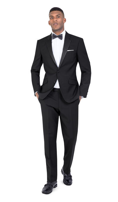 Lancewood Black 2-Button Slim Fit Dinner Suit