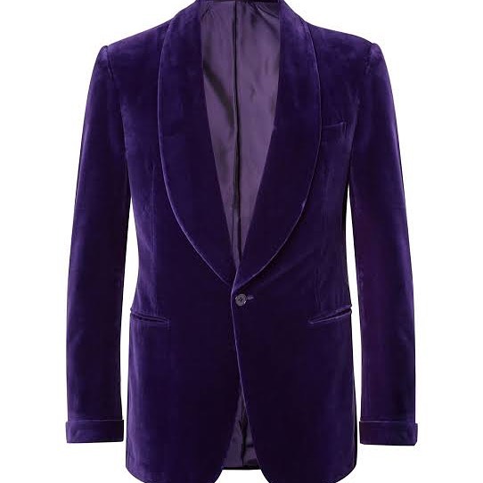 Purple Velvet Tuxedo Jacket